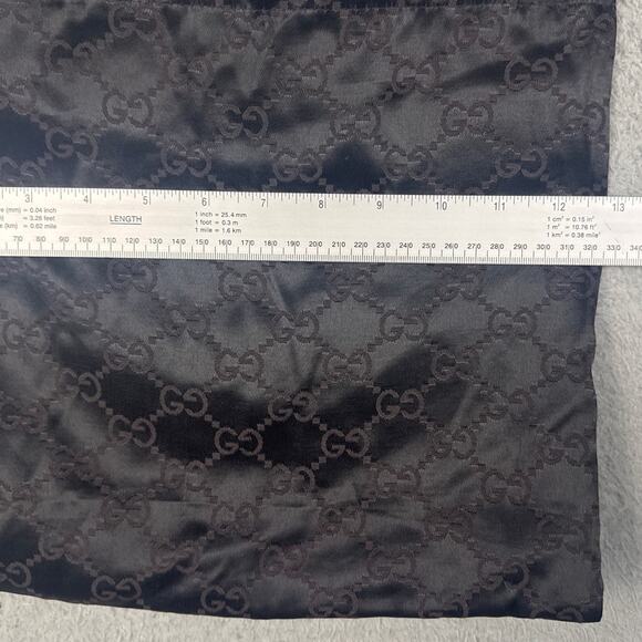 Gucci Dust Cover Bags Set of Two Brown Satin Tonal Branding 10x14 13x11 Designer - Picture 6 of 7